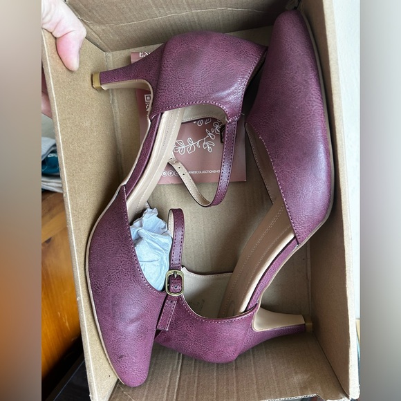 Journee Collection Shoes - Size 12 pumps, low heels, red/wine colored, perfect condition